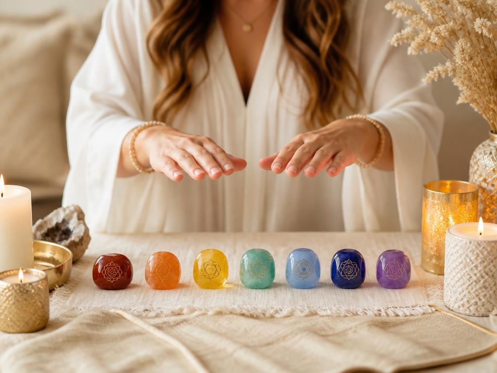 Seven chakra healing crystals